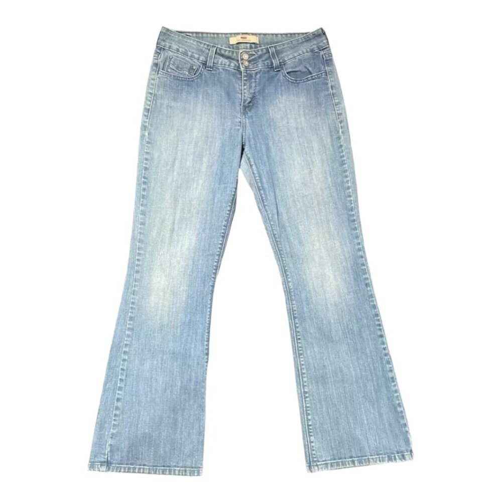 LEVIS 526 SLENDER BOOT POCKET FLAP MEDIUM WASH COTTON STRETCH JEANS 6 S/C 30X28
